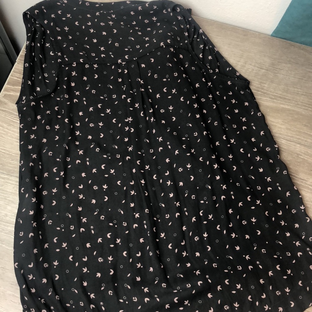 Free People Sleeveless Printed Front Tie Sheer Tank Top - Picture 7 of 8